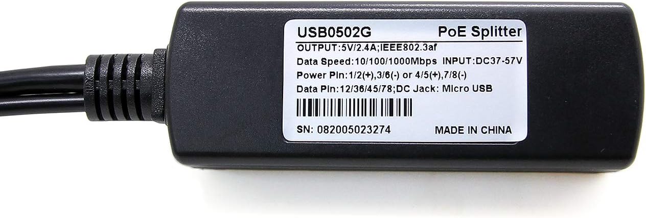 REVODATA Gigabit Micro USB PoE Splitter 5V 2.4A Output - Image 5