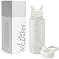Simple Modern Water Bottle with Straw and Chug Lid Vacuum Insulated Stainless Steel Metal Thermos Bottles | Reusable Leak Proof BPA-Free Flask for Sports Gym | Summit Collection | 32oz, Cream Leopard