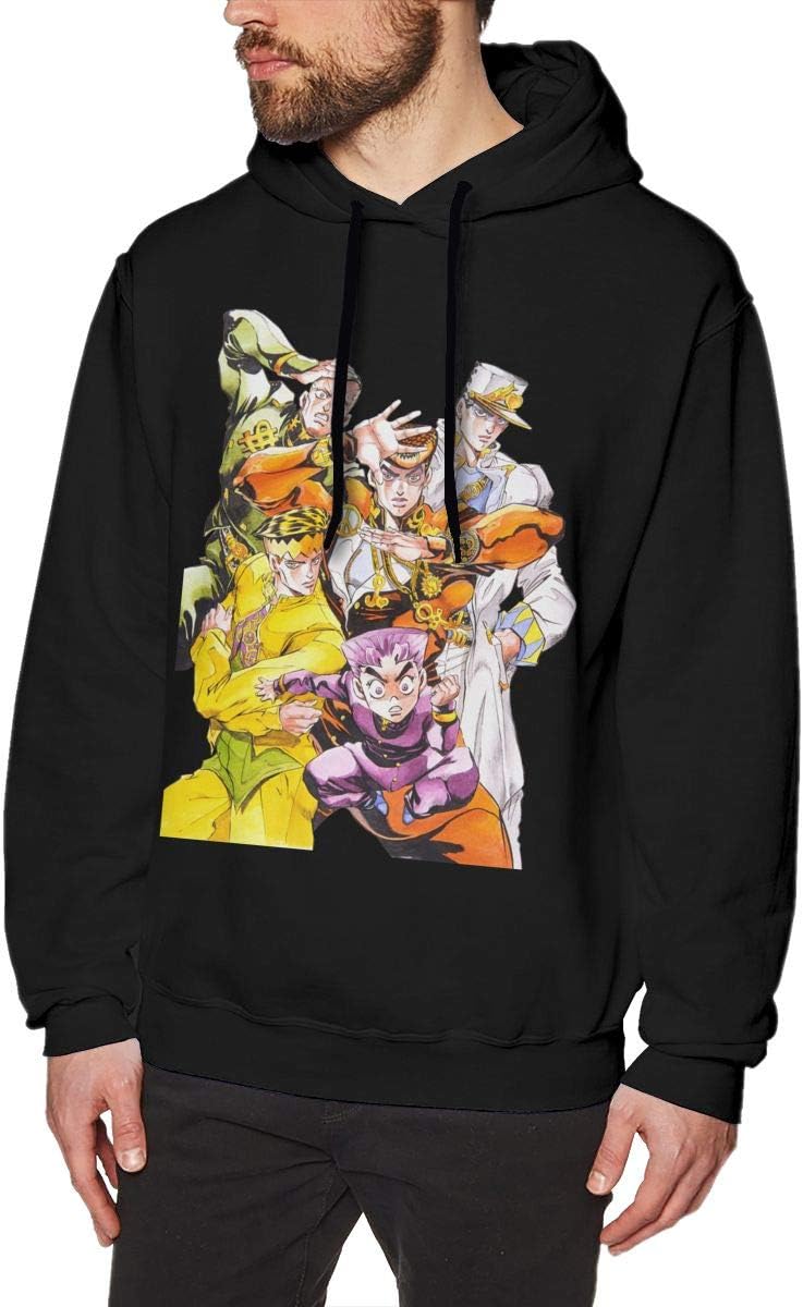 JoJo's Bizarre Adventure Boy'sLimited Edition Mens Hoodie SweatshirtCasual Style Black