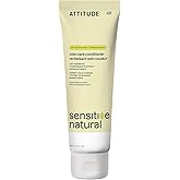 ATTITUDE Hair Conditioner for Sensitive Dry Scalp, Soothing Oat, Protects Color, Naturally Derived Ingredients, Dermatologically Tested, Vegan Detangler, Color Care, 8 Fl Oz