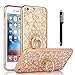 iPhone 6S Case, iPhone 6 Case, Cellaria Chrysalis Series - Ultra Slim Luxury Bling Rhinestone Case Cover with 360 Rotating Ring Grip/Stand Holder/Kickstand for iPhone 6S/6 (4.7 Inch), Gold