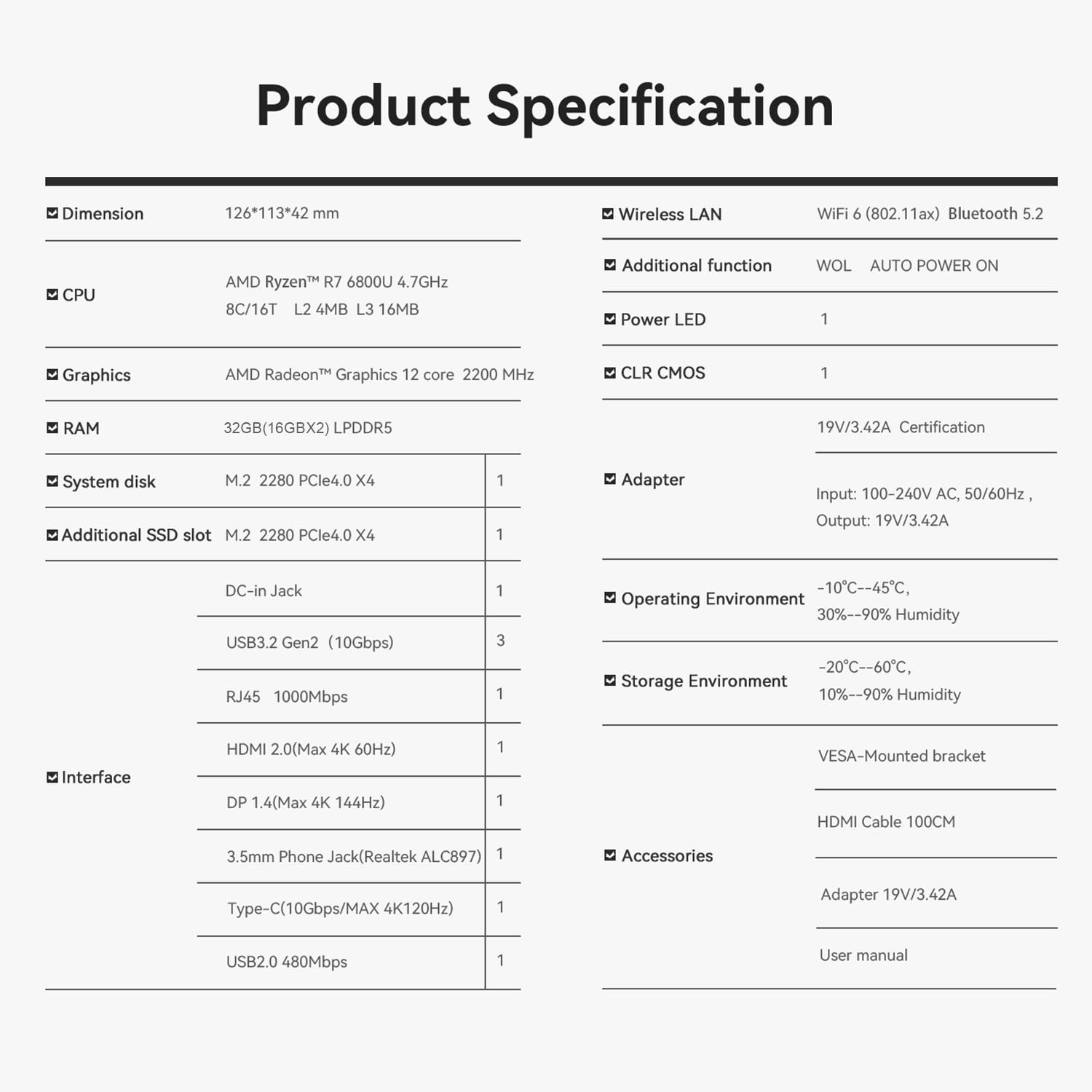 Beelink SER5 MAX Mini Pc,AMD Ryzen 7 6800H(up to 4.7 GHz,8C/16T),Mini Computer with 32GB LPDDR5/500GB M.2 PCle4.0 SSD,Support Triple Display/HDMI+DP+Type-C /2.5G LAN/WiFi 6/BT5.2/ Support Win 11 Pro