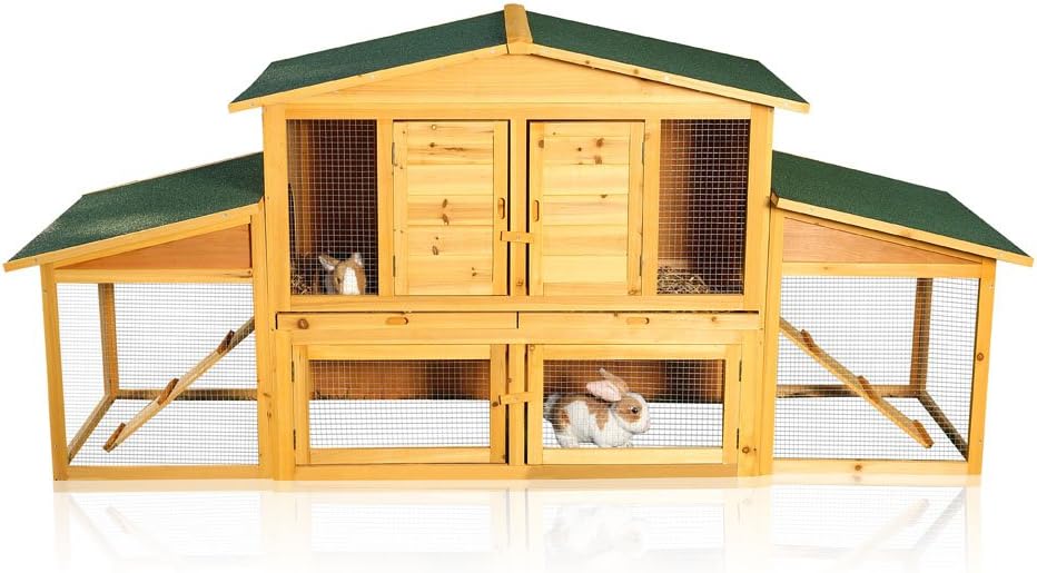 Melko XXL Hasenstall F r Drau en Winterfest Mit Freilauf 215 X 73 X melko-xxl-hasenstall-f-r-drau-en-winterfest-mit-freilauf-215-x-73-x