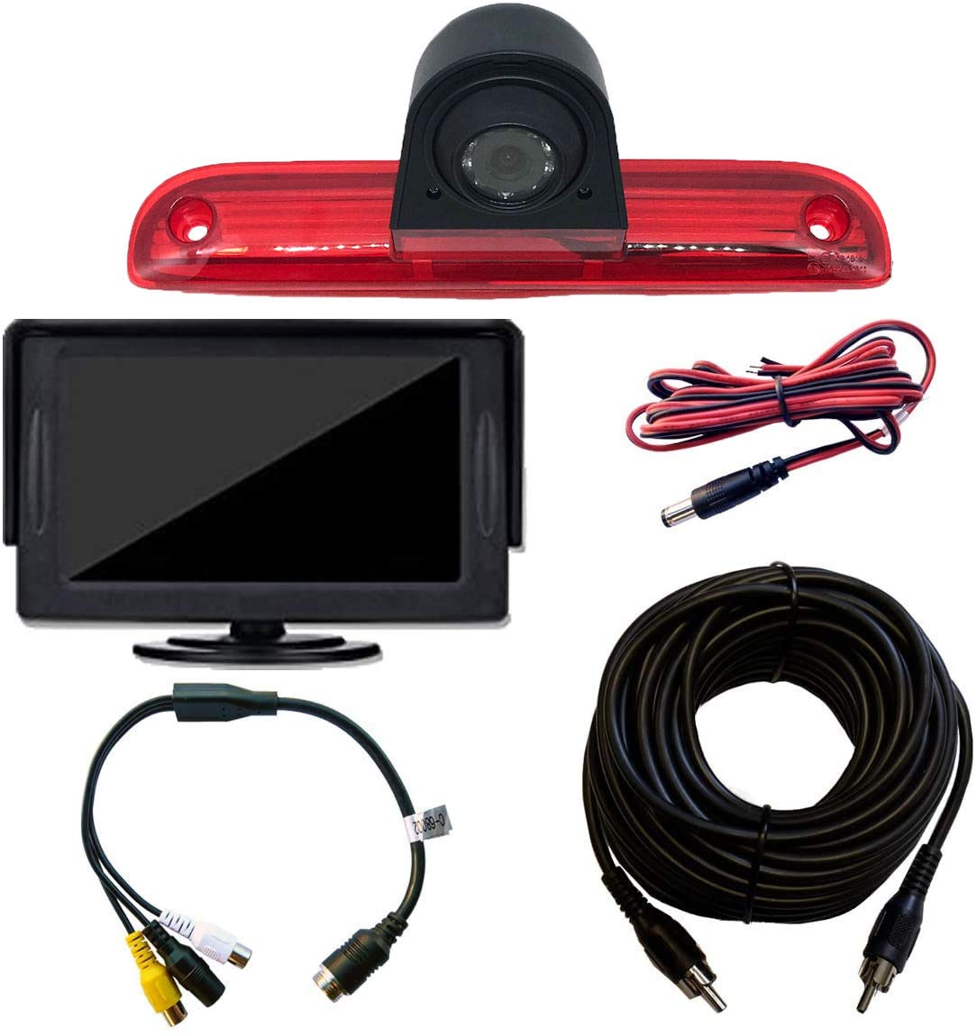 Dolphin Automotive Rear Reversing Camera For Fiat Ducato/Peugeot Boxer Van/Citroen Relay 2006 – 2023 (Camera With 4.3" Dash Monitor)