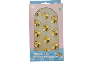 Edible Bees Cake Decorations, 12 Pcs Bee Icing Decorations, Sugar Sprinkles Cupcake Cake Cookie Baking Decorations Edible Top