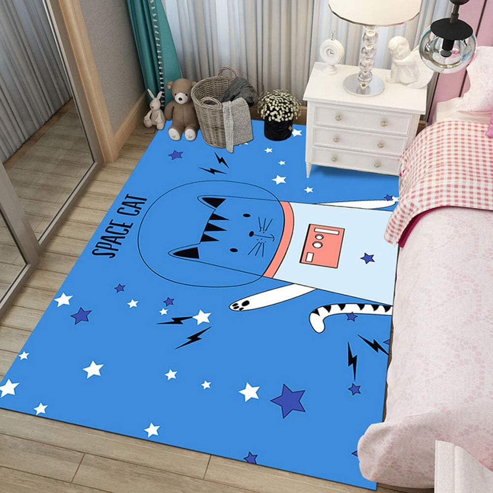 JTYX CARPETS Kids Game Carpet Modern Simple Children Room Decoration Rug Baby Climbing Mat,Blue,140X200CM