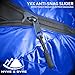 Hyke & Byke Eolus 0°F Cold Weather Mummy Hiking & Backpacking Sleeping Bag - Goose Down 800 FP 4 Season Sleeping Bags for Adults - Ultralight with Compression Stuff Sack (Blue/Lime Green, Regular)