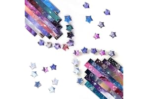 GENERIC 1080 Sheets Origami Stars Paper Strips 12 Constellations Printed Folding Origami Starry Sky Lucky Star Paper for DIY Arts Crafting, Handicrafts,Easter Basket Stuffers (U-combination1)