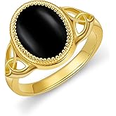 Black Onyx Ring Sterling Silver Black and Gold Ring Black Onyx Jewelry Gifts for Women