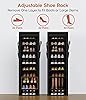 VTRIN Vertical Narrow Shoe Rack Organizer Tall Shoe Rack for Closet Entryway 10 Tier Non-Woven Cover Shoe Shelf Holds 36-41 Pairs Free Standing Shoe Storage Cabinet with Dustproof Cover, Black