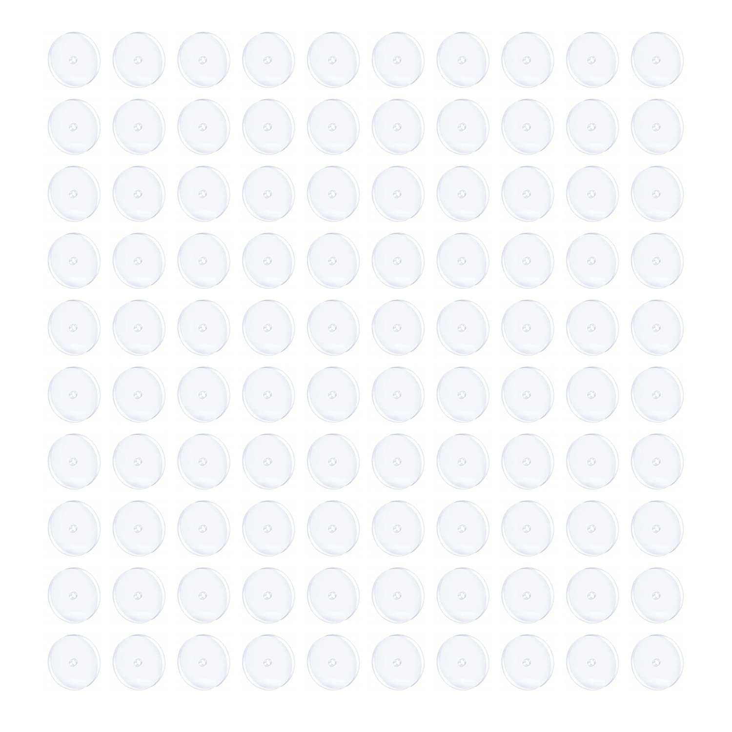 Decentraland 7MM 100PCS Clear Piercing Disc for Piercing Bump,Pressure Silicone Earrings for Keloids Healing Pads Belly Button Piercing Kit