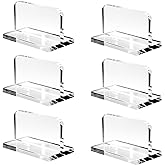 KCGANI 6Pcs Clear Acrylic Aquarium Lid Handles Fish Tank Cover Handle | Transparent Pull Handle with Adhesive Sticker, Rectangle Aquarium Tank Lid Replacement Handle for Aquarium Fish Cover Holder