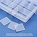 BENECREAT 4 Pack 24 Grids Jewelry Dividers Box Organizer Adjustable Clear Plastic Bead Case Storage Container 8.54 x 3.94 x 1.18 inch, Compartment: 1.18 x 0.98 x 1.02 inch