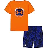 Under Armour boys Boys' Short Sleeve Tee and Short Set, Lightweight and Breathable