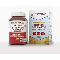 Scitron Triple Strength Omega-3 Fish Oil (1250mg Omega-3 Fatty Acid, 525mg EPA, 400mg DHA) Enteric Coated - 60 Softgels