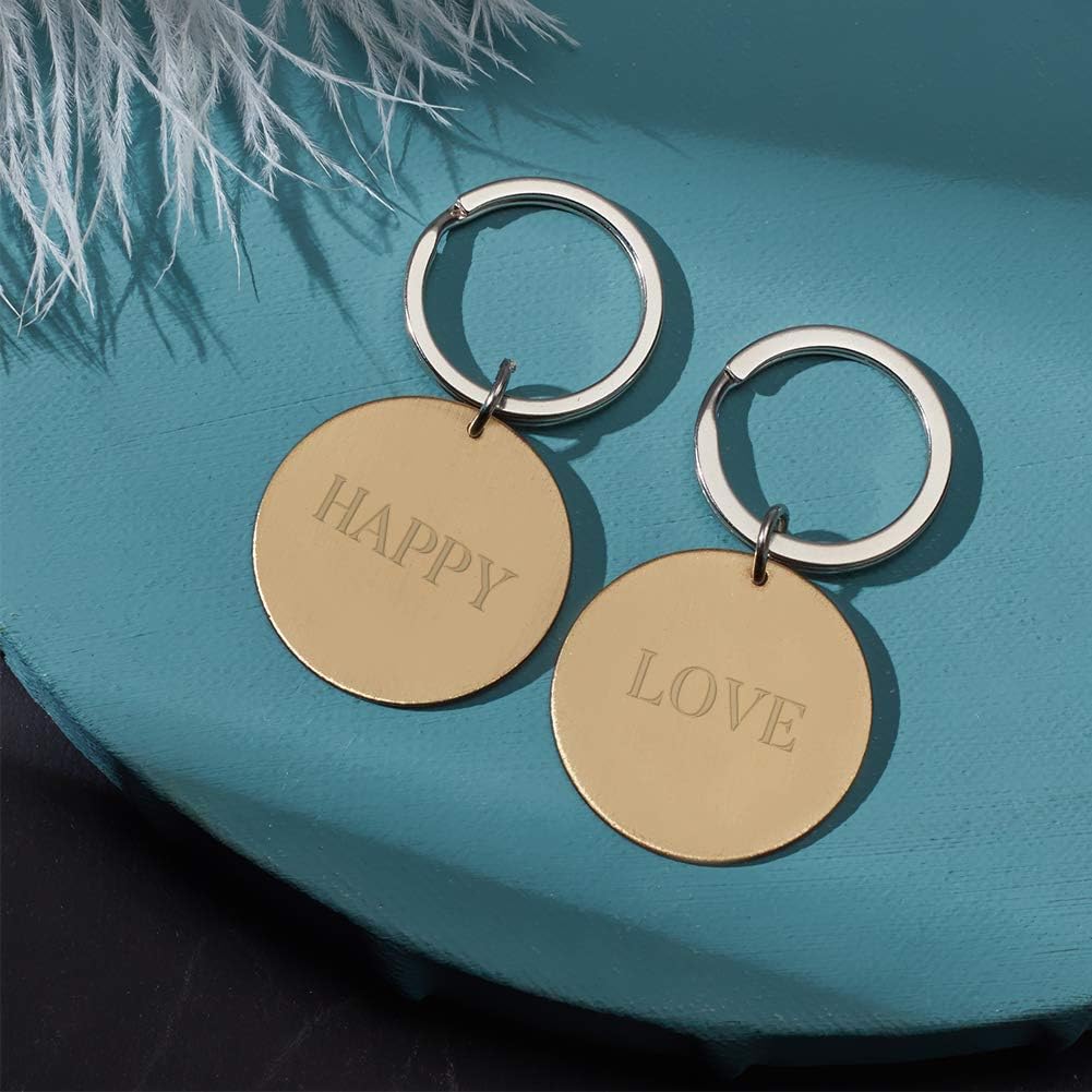 BENECREAT 24 PCS Flat Round Shape Brass Blank Pendants Stamping Blanks for Bracelet Earring Pendant Charms Dog Tags - Image 5