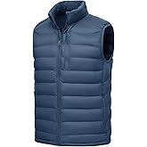 Rdruko Men's Puffer Vest Lightweight Outerwear Winter Warm Outdoor Hiking Casual Vest with 5 Pockets
