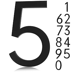 Adress Numbers - Self Adhesive 5 Inch Black Mailbox