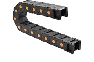 Qimoo 39.3 inch Plastic Drag Chain Cable Carrier, 1m Closed Type Wire Drag Chain Cable Carrier R75 45 * 50mm Cable Drag Chain for CNC Router Electronic Industrial Machine