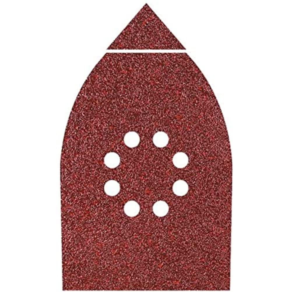 wolfcraft 6 Easy-Fix Sanding Sheets for wood/metal, 107 x 142 mm, grain 80 I 1792000