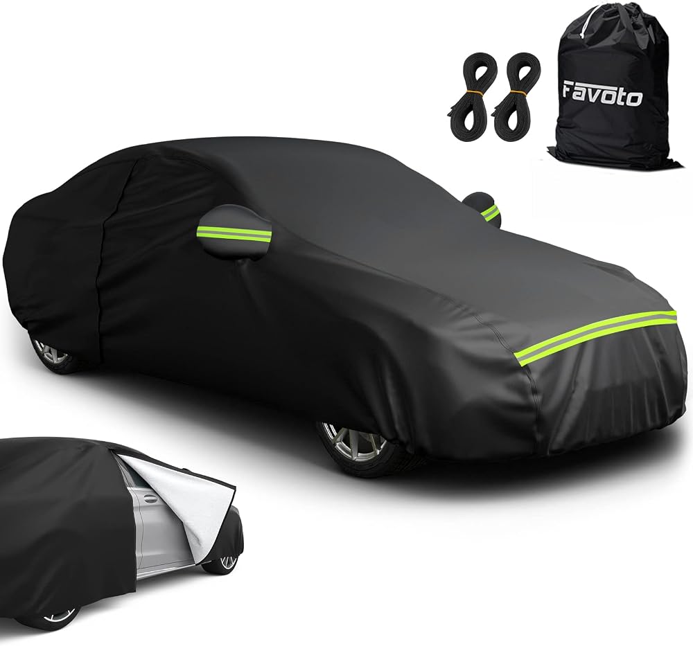 Favoto Sedan Car Cover Waterproof 5-Layer All Weather 177-194 in