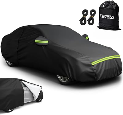 Favoto Sedan Car Cover Waterproof 5-Layer All Weather 177-194 in