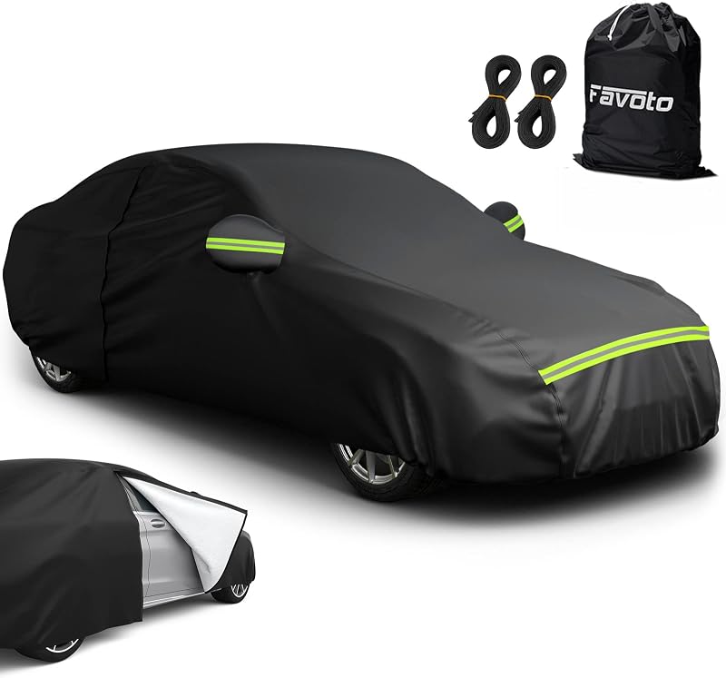 Favoto Sedan Car Cover Waterproof 5-Layer All Weather 177-194 in