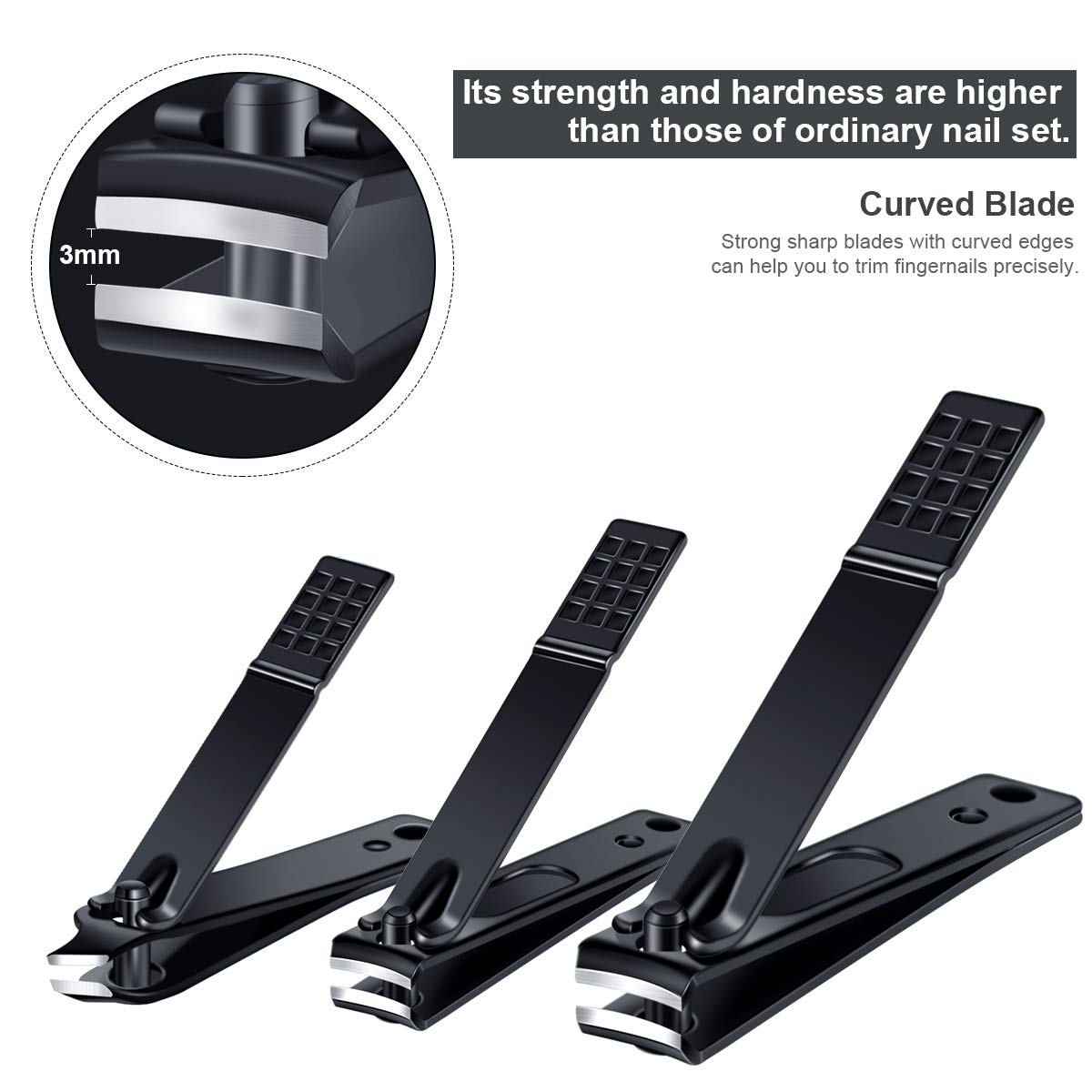 Leipple Manicure Set Professional Pedicure Kit Nail Care Tools - 16 in 1 Stainless Steel Nail Clippers Tools - Grooming Kit with Luxurious Leather Travel Case (Black) : Beauty
