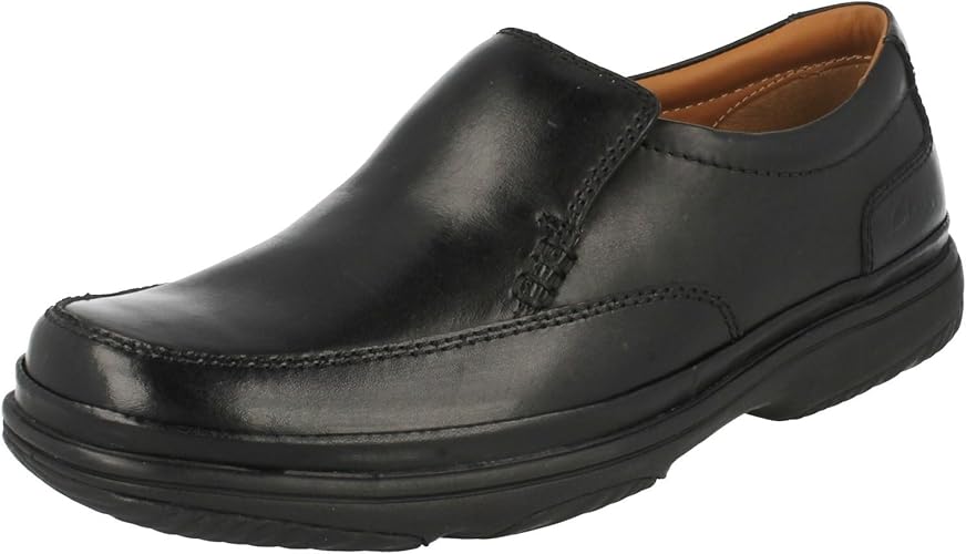 clarks swift step black leather