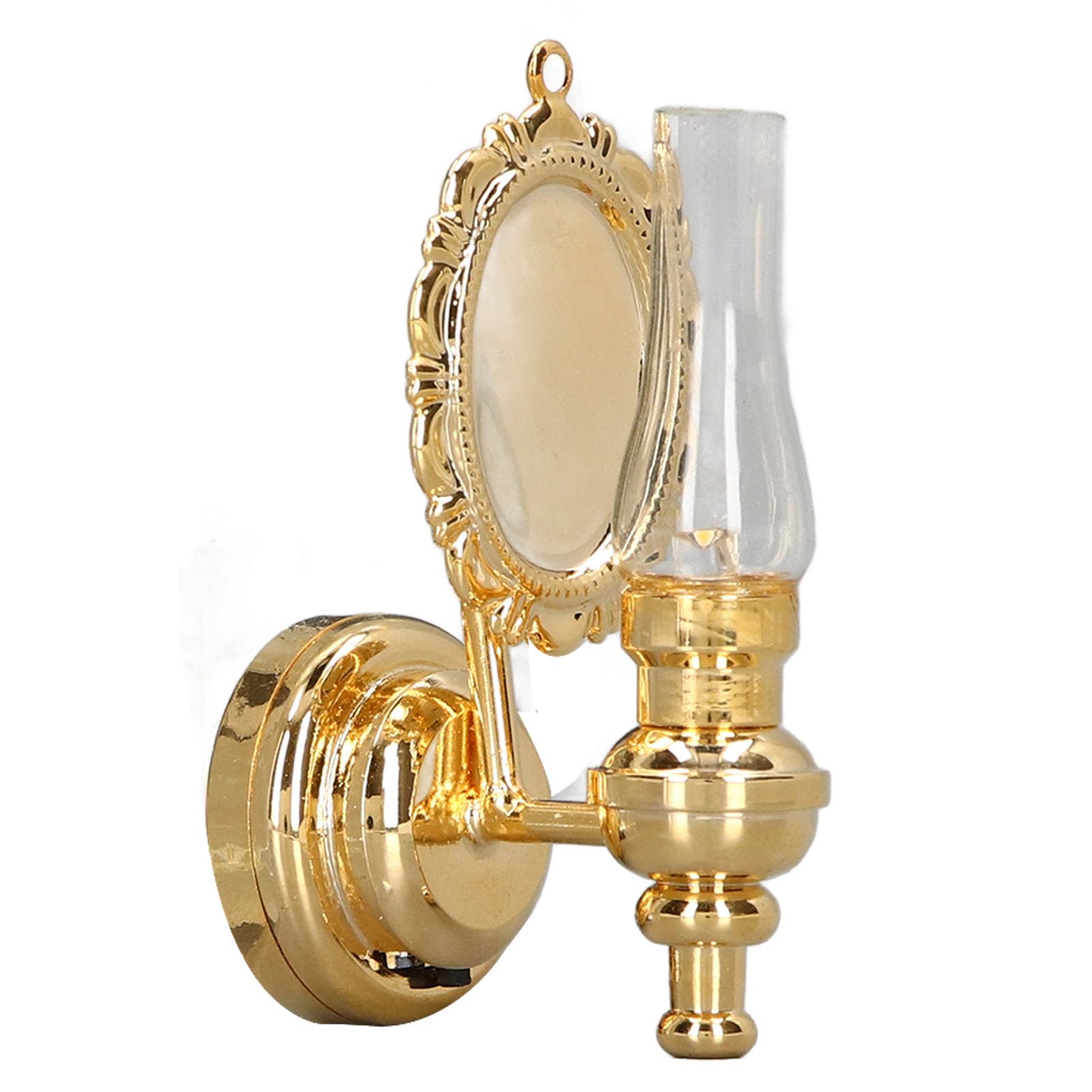 Dollhouse LED Wall Sconces,1:12 Retro Miniature Table Lamp European Dollhouse Accessories for DIY Accessories Mini House Miniature Light Furniture Decoration