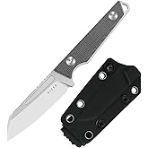 Kizer Phasmids Fixed Blade Knife with Sheath, 2.78" AEB-L Steel Blade, Full Tang Camping Knife with Black Micarta Handle, EDC Knives for Hiking 1079A3