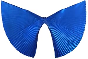 Nimiman Belly Dance 360 Degree Opening Isis Wings with Portable Flexible Sticks (Navy Blue)