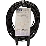 ADJ Products AC3PDMX50PRO Accu 3-Pin DMX Cable, 50', Black