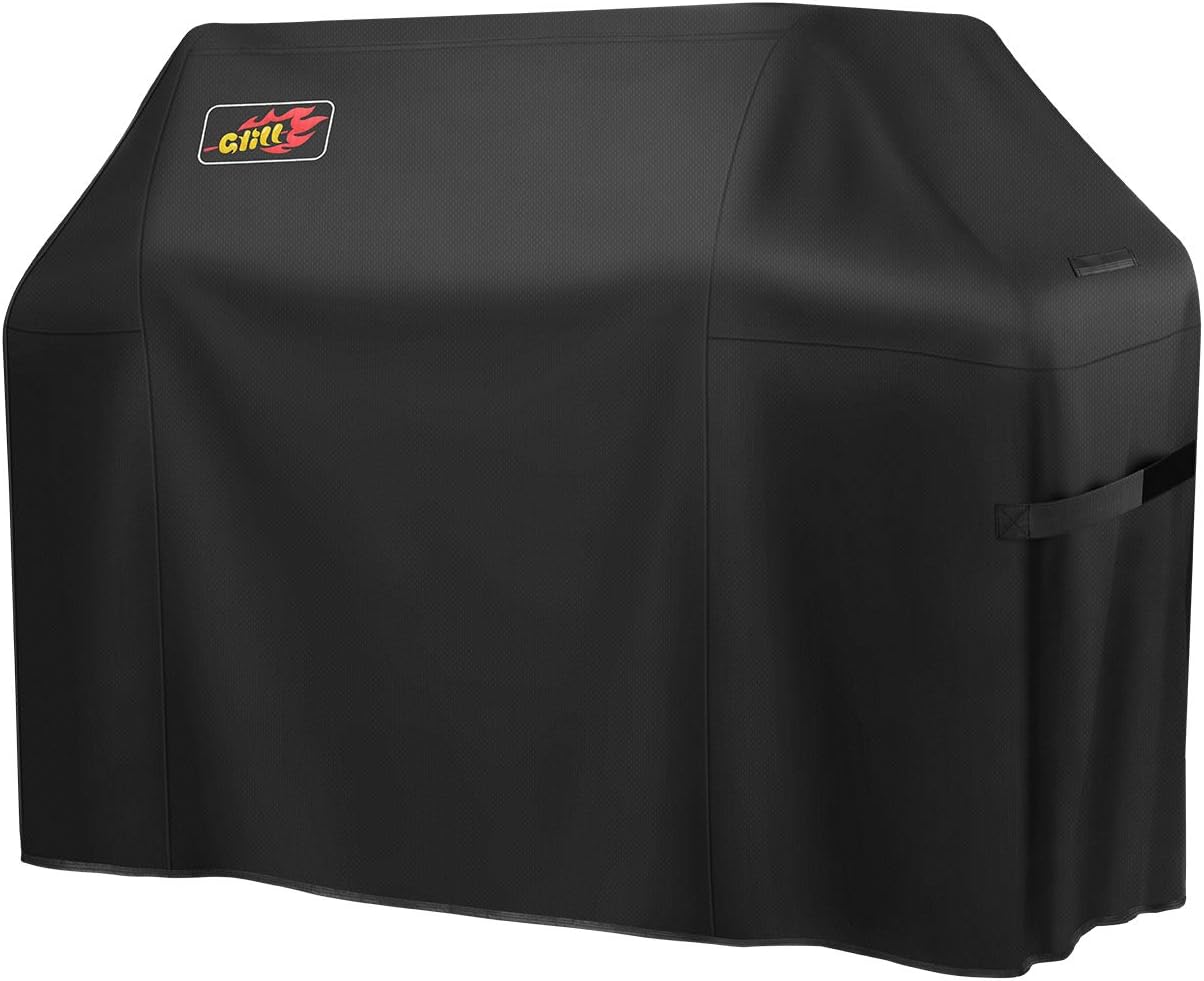 Homitt Gas Grill Cover, 58-inch 3-4 Burner 600D Heavy Duty Waterproof BBQ Cover with Handles and Adjustable Straps for Most Brands of Grill -Black : Garden & Outdoor