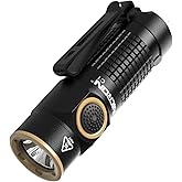 NICRON 1200 Lumens EDC Flashlight with Magnet, Rechargeable Pocket Light Compact High Lumens Handheld Light, C1 Mini Flashlight 7 Modes for Outdoor Camping, Hiking (Black)