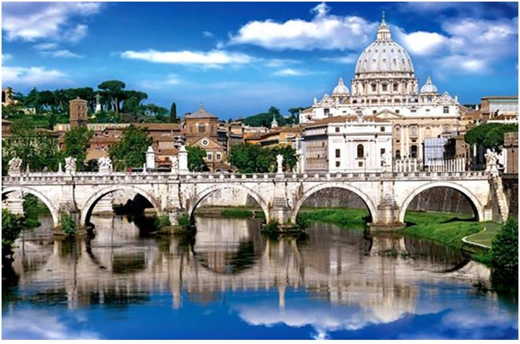 Yukuai Yukuai Well-Known Building Landscape Jigsaw Puzzles 1000 Pieces for Adults Children's Puzzle Toy, Ancient Building Jigsaw Puzzle, DIY Collectibles Modern Home Decoration (St. Peter's Basilica)