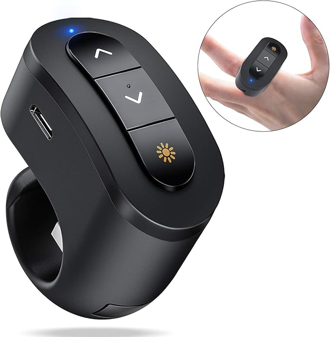 DinoFire Wireless Presenter Finger Ring USB Powerpoint