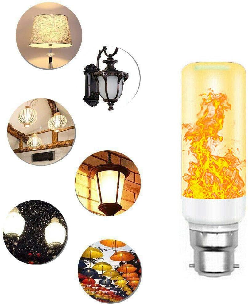 Flame Light Bulbs E14 LED Flickering Flame Bulb 4 Modes with Upside Down Effect Flame Effect Light Bulbs Decorative Lights for Halloween Christmas Home Hotel Bar Party Blue Flame Light Bulb