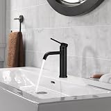 Peppermint Black Bathroom Basin Mixer Tap Swivel Spout Modern Sink Mono Lever view 7