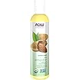 NOW Foods Solutions, Organic Sweet Almond Oil, 100% Pure Moisturizing Oil, Promotes Healthy-Looking Skin, Unscented Oil, 8-Ounce
