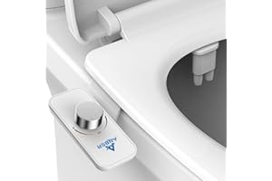Bidet Attachment, ANBSR Ultra-Slim Dual Nozzle Feminine Wash and Posterior Wash Bidet Attachment for Toilet, Non-Electric Fre