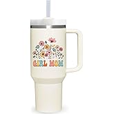 AMZUShome 40 oz Tumbler with Handle for Girlmom.Mothers Day Tumbler Gifts for Girl Mom.Birthday Anniversary Christmas Girlmom Gift.Girl Mom Cup Tumblers from Daughter.