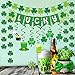 DAZONGE 40ct St. Patrick's Day Decorations Kit, Hanging Swirls, Banner, Shamrock Garlands for St. Patrick's Day Decor, Saint Patrick's Day Party Favor
