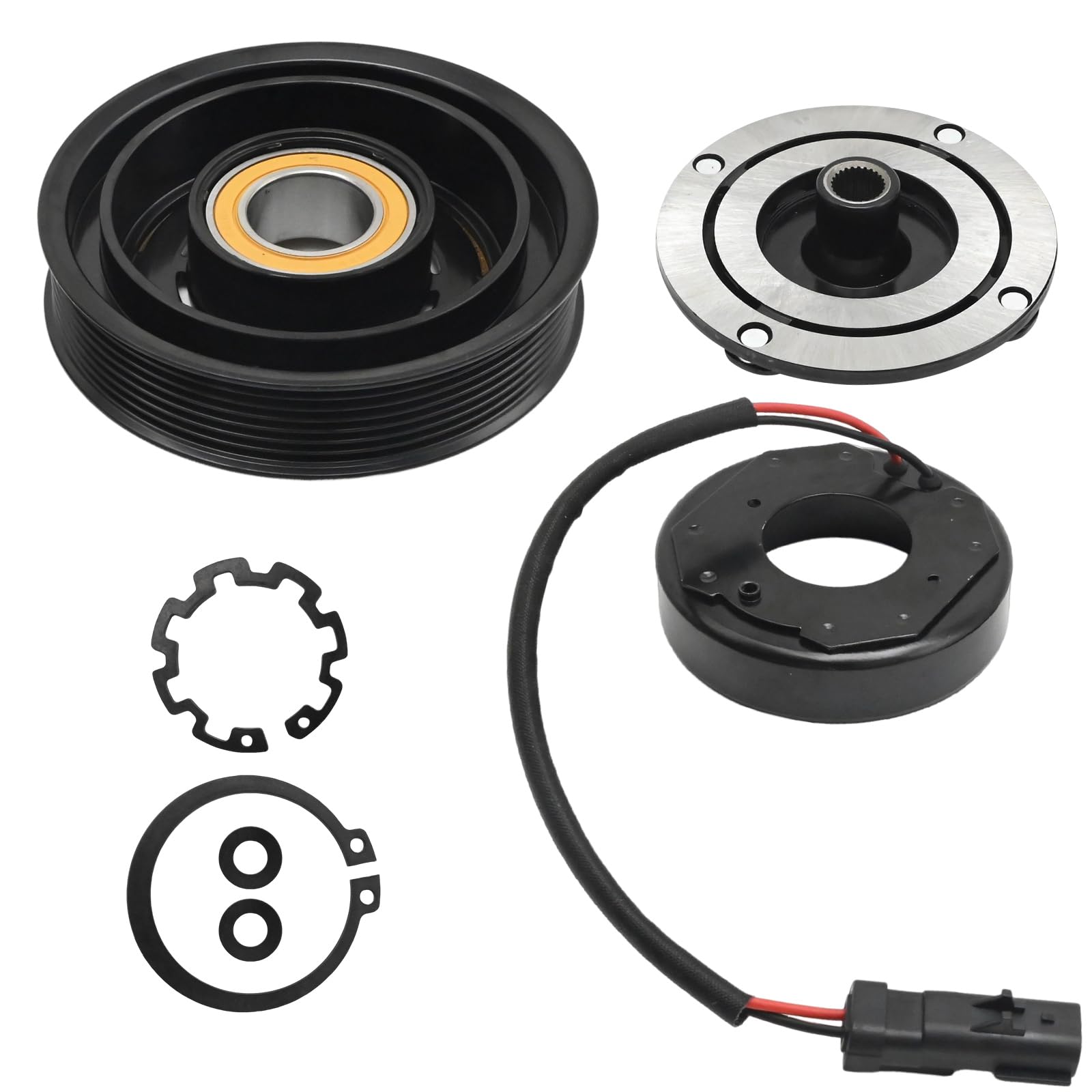 Photo 1 of Hoypeyfiy 68084834AB A/C AC Compressor Clutch Assembly Kit, Replacement for Chrysler 300, Replacement for Jeep Grand Cherokee, Replacement for Dodge Charger Challenger