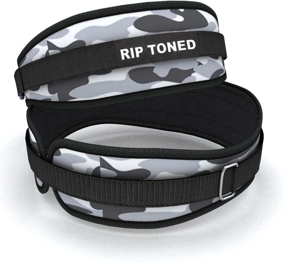 Rip Toned Lifting Belt 4.5 Inch Weightlifting Back Support & Bonus Ebook - Powerlifting, Xfit, Bodybuilding, Strength & Weight Training, MMA