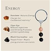 ShF1djx Natural Crystal Keychain Gifts retirement gift For Women Small Healing Stones Keychain for New Beginnings
