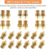 Creality MK8 Ender 3 Nozzles 24 pcs Brass 0.2-1.0mm for Ender 3 CR-10 view 6