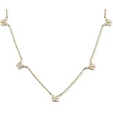 TLTH Butterfly Station Choker Necklace, 18K Plated 925 Sterling Silver, Dainty Adjustable 16"-18" Chain, Gifts for Women Mom Wife