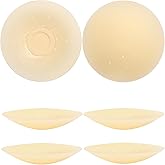 Aiwosana Sticky Nipple Covers - 3 Pairs Adhesive Breast Petals Breathable Reusable Nipple Pasties for Large Breast Beige