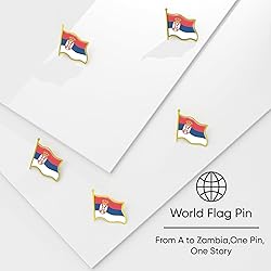 Serbia Flag Lapel Pin - Enamel Metal National Badge